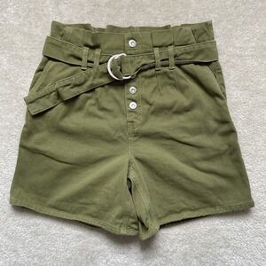 FREE PEOPLE CINDY UTILITY PAPER BAG WAIST SHORT Green Womens 2